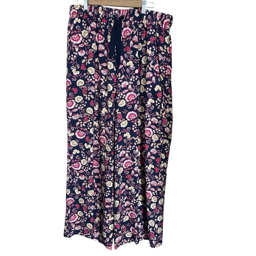 Womens Wide Leg Pants Loungewear Plus 2O Cottagecore Floral Print Travel Boho